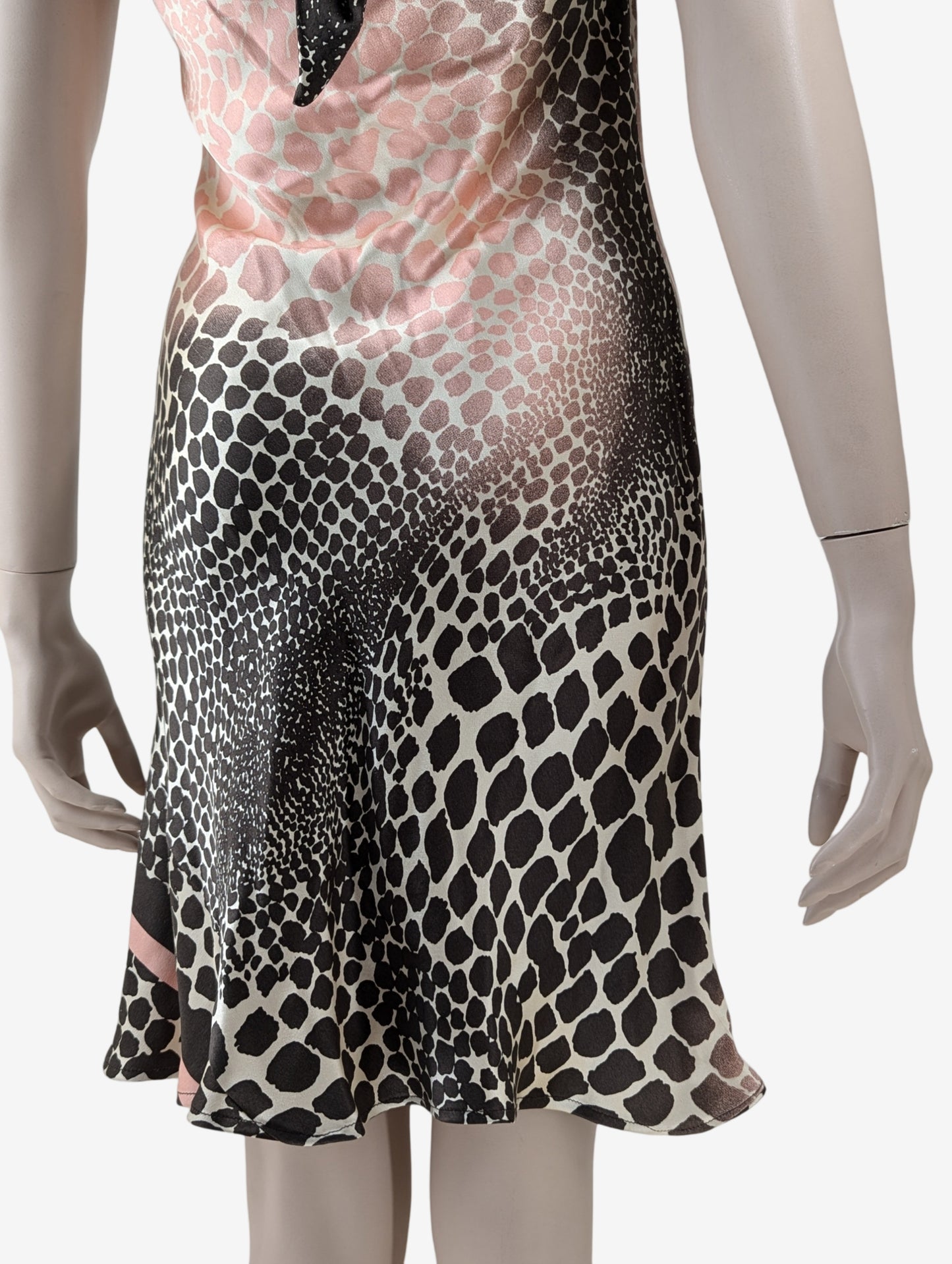 Roberto Cavalli Cheetah Print Silk Halter Dress