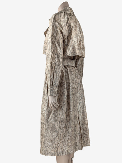 Escada Snake Print Silk Trench