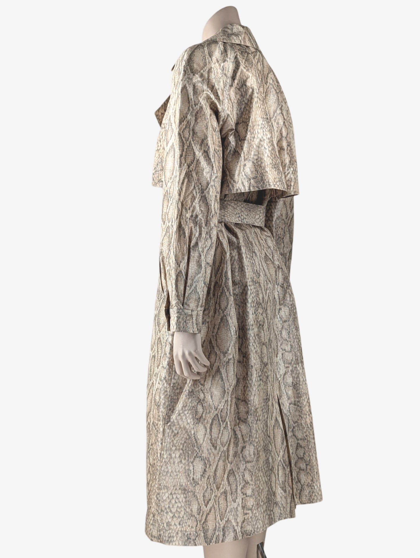 Escada Snake Print Silk Trench