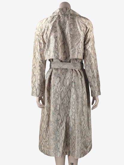 Escada Snake Print Silk Trench