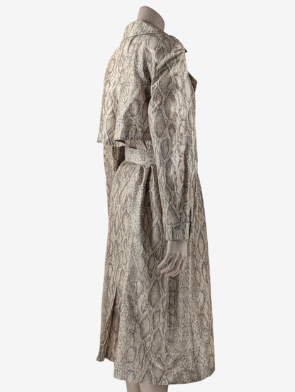 Escada Snake Print Silk Trench