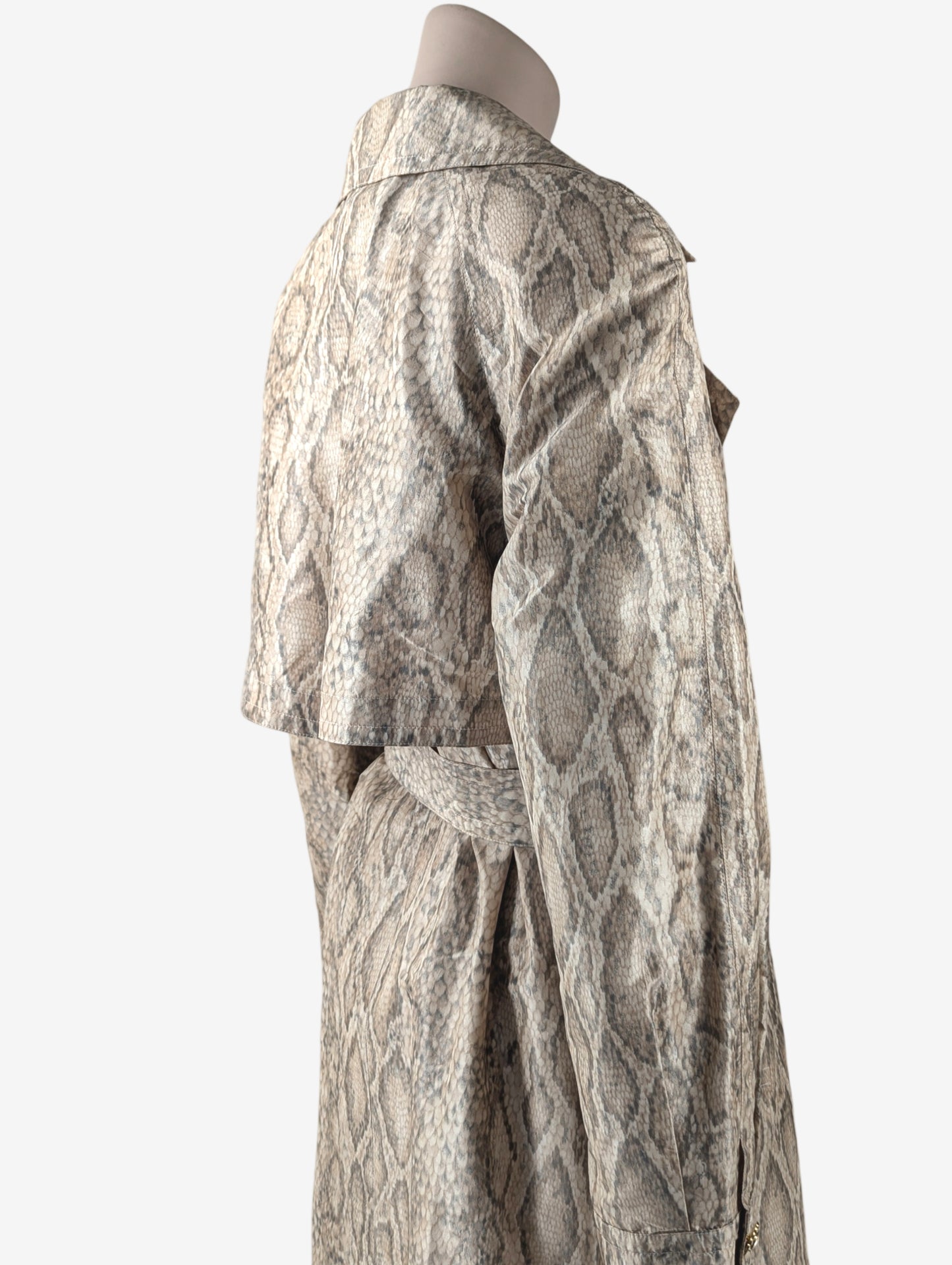 Escada Snake Print Silk Trench