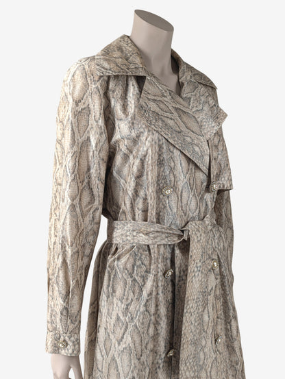 Escada Snake Print Silk Trench