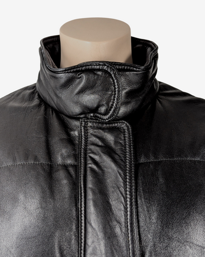 Gianfranco Ferré Mid Length Quilted Panel Ribbed Leather Bombers