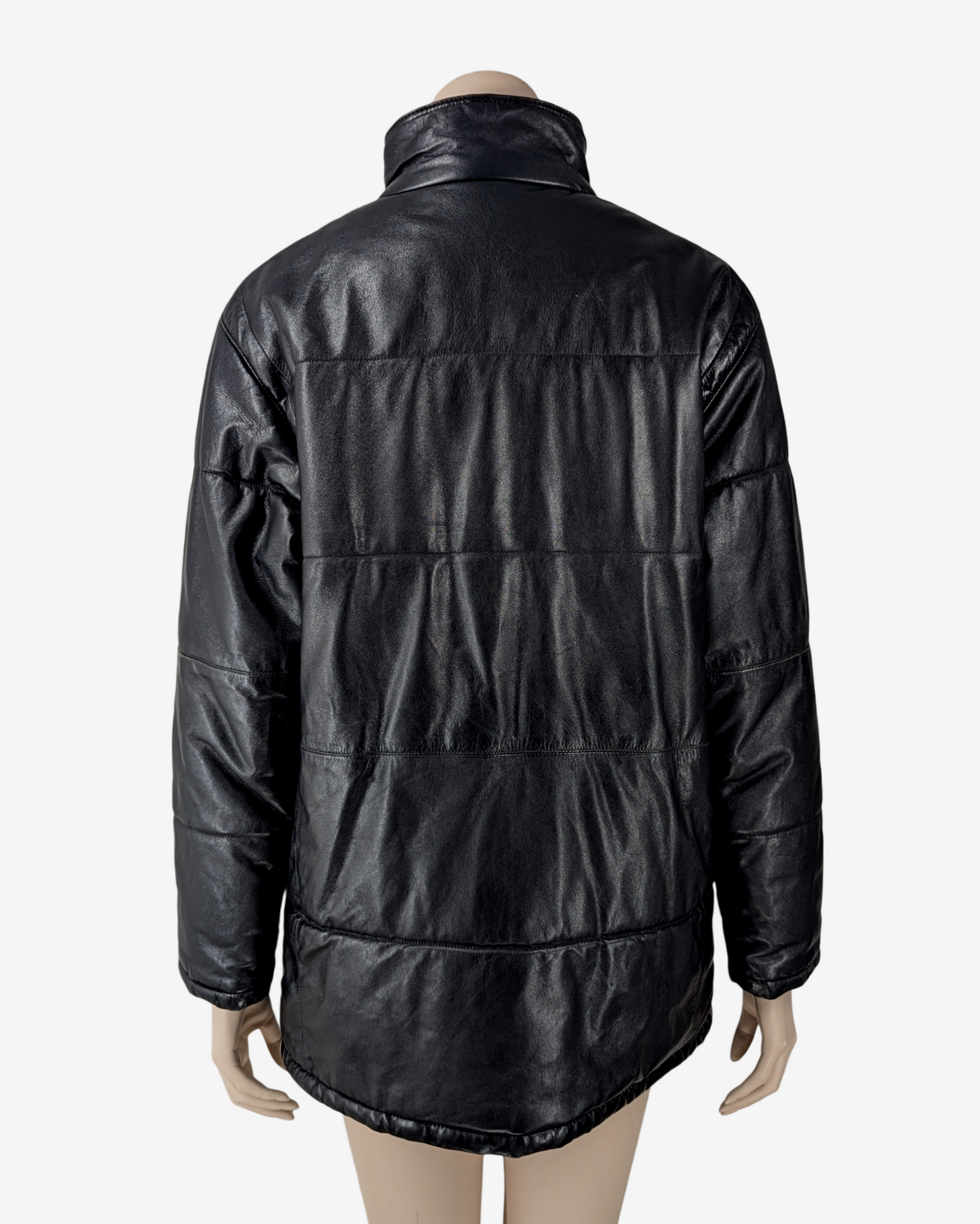 Gianfranco Ferré Mid Length Quilted Panel Ribbed Leather Bombers