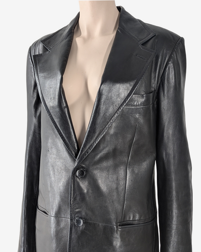 Yves Saint Laurent by Tom Ford F/W 2002 Men Collection Leather Tailored Jacket