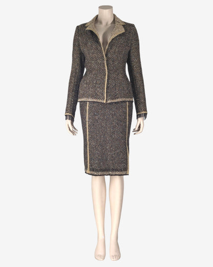 Prada F/W 2000 Tweed Woolen Suit Skirt