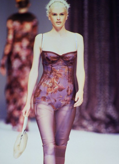 Dolce & Gabbana S/S 1997 Silk Floral Bustier