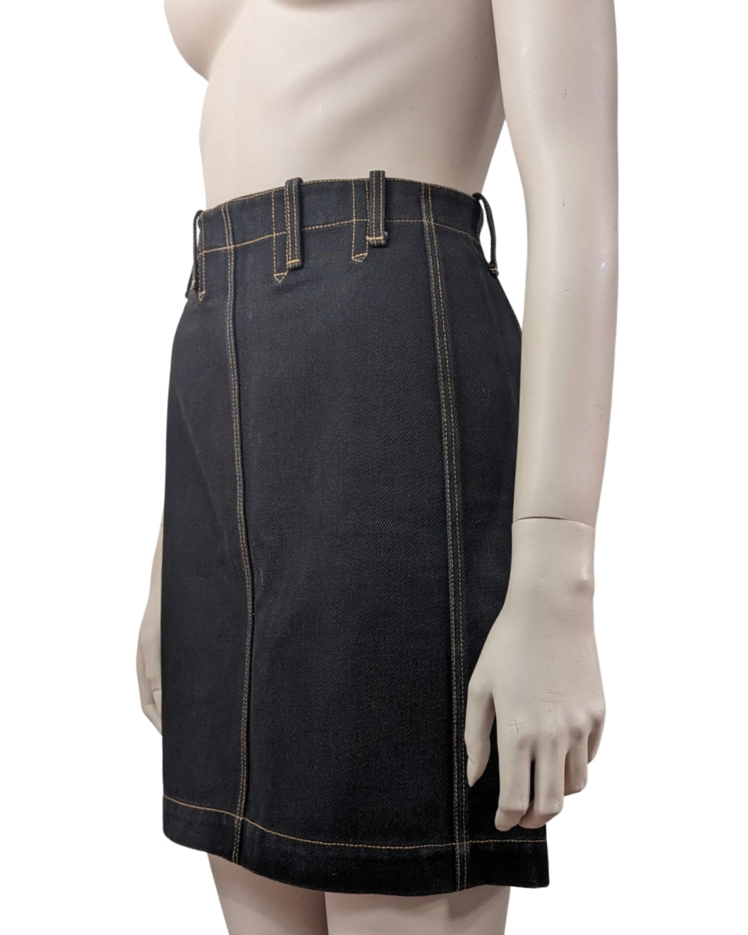 Azzedine Alaïa SS 1997 Denim Skirt at SoirVintage