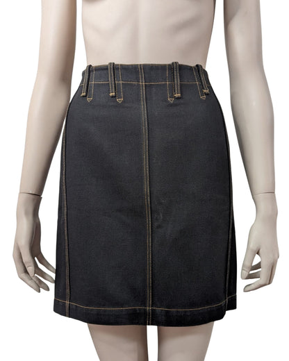 Azzedine Alaïa SS 1997 Denim Skirt at SoirVintage