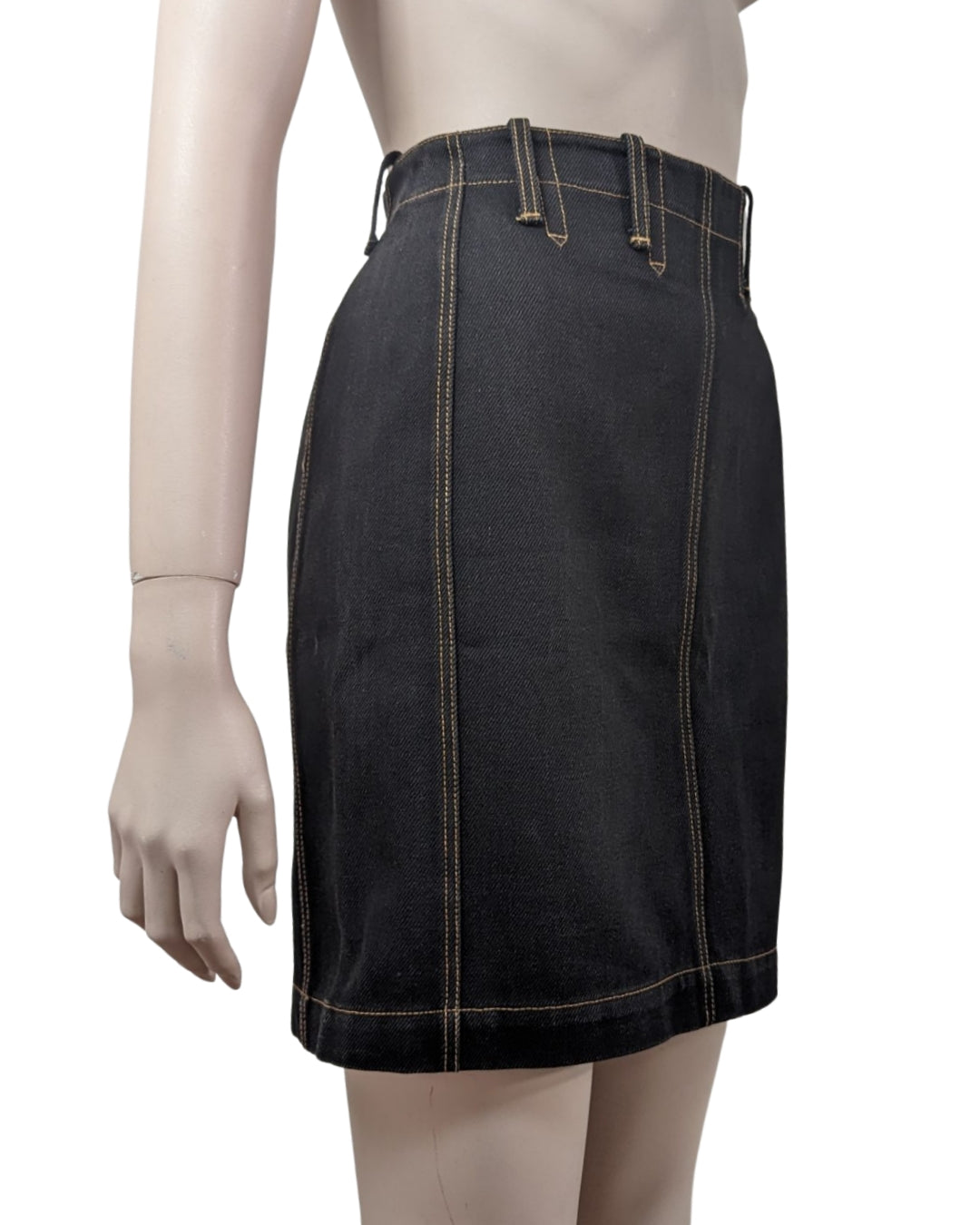 Azzedine Alaïa SS 1997 Denim Skirt at SoirVintage