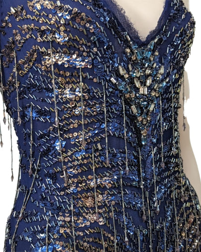 Beaded Mini Dress Roberto Cavalli at SoirVintage