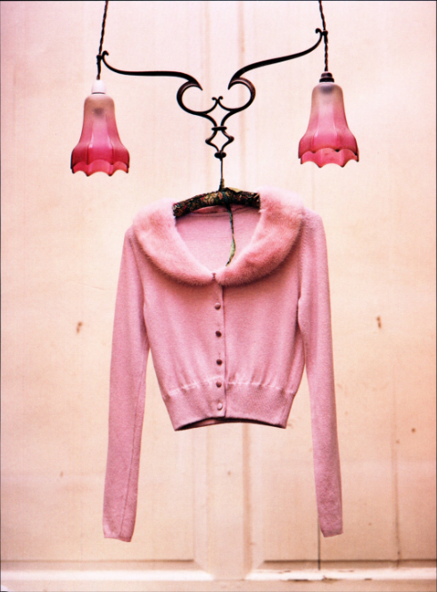 Blumarine F/W 1997 Fur Collar Knit Cardigan