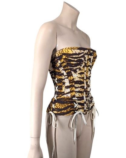 D&G by Dolce & Gabbana Animal Print Bustier