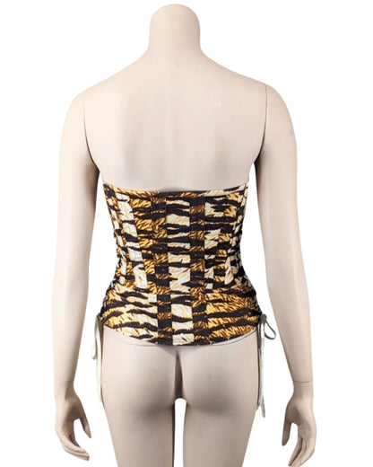 D&G by Dolce & Gabbana Animal Print Bustier