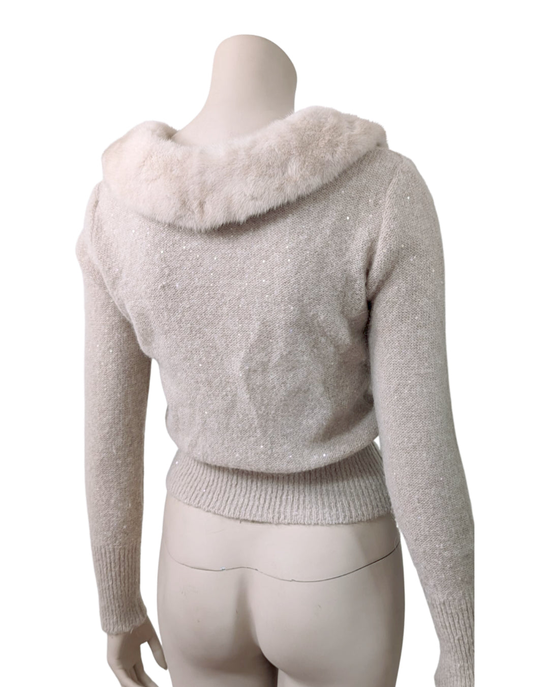 Blumarine F/W 1997 Fur Collar Knit Cardiganat SoirVintage at SoirVintage