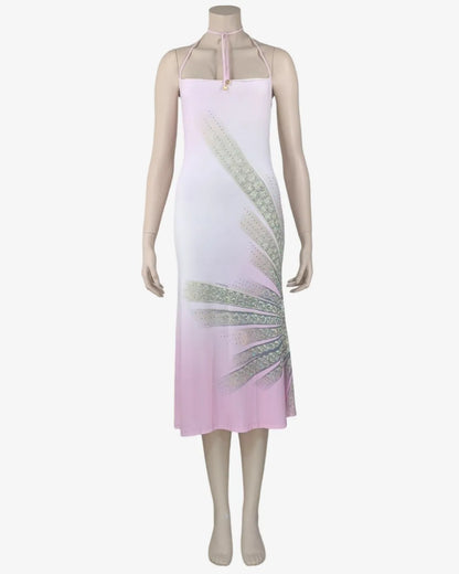 Roberto Cavalli S/S 2000 Iconic Print Bodycon Maxi Dress