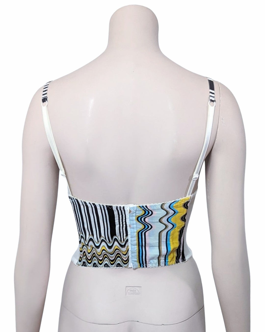 Missoni Multicolore Waves Print Crop Bustier at SoirVintage