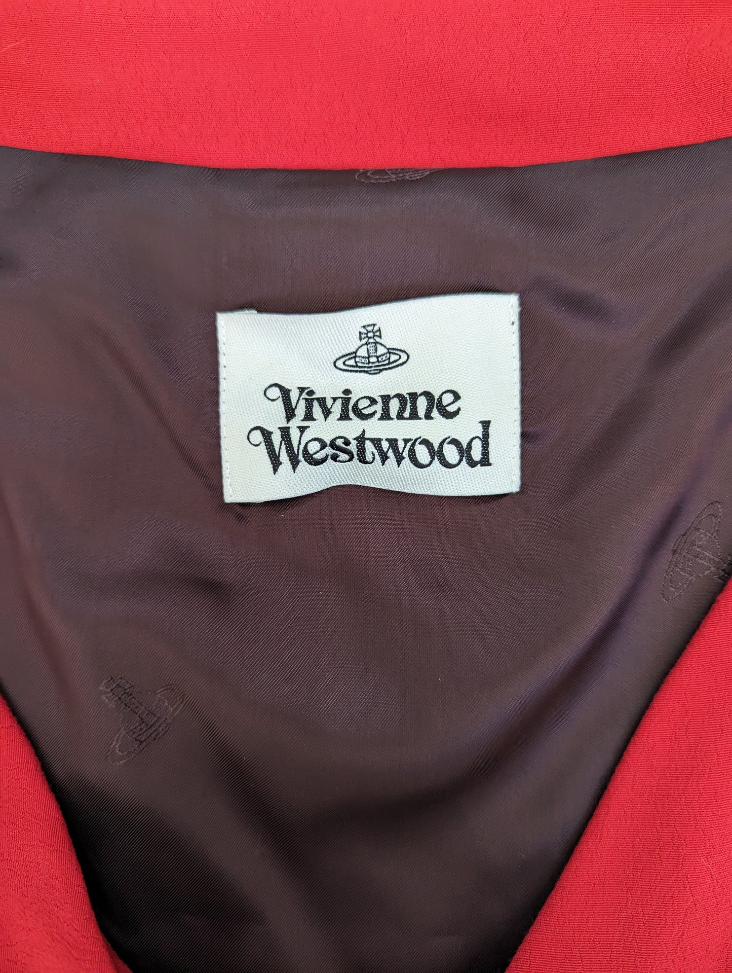 Vivienne Westwood Open Puff Sleeves Cherry Red Dress