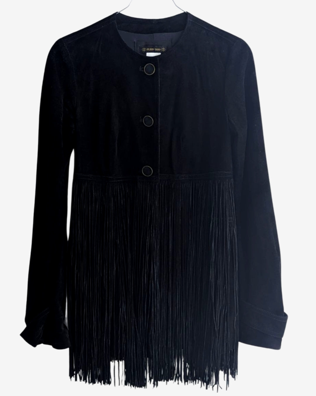 Plein Sud by Faycal Amor Western Suede Jacket with Fringes