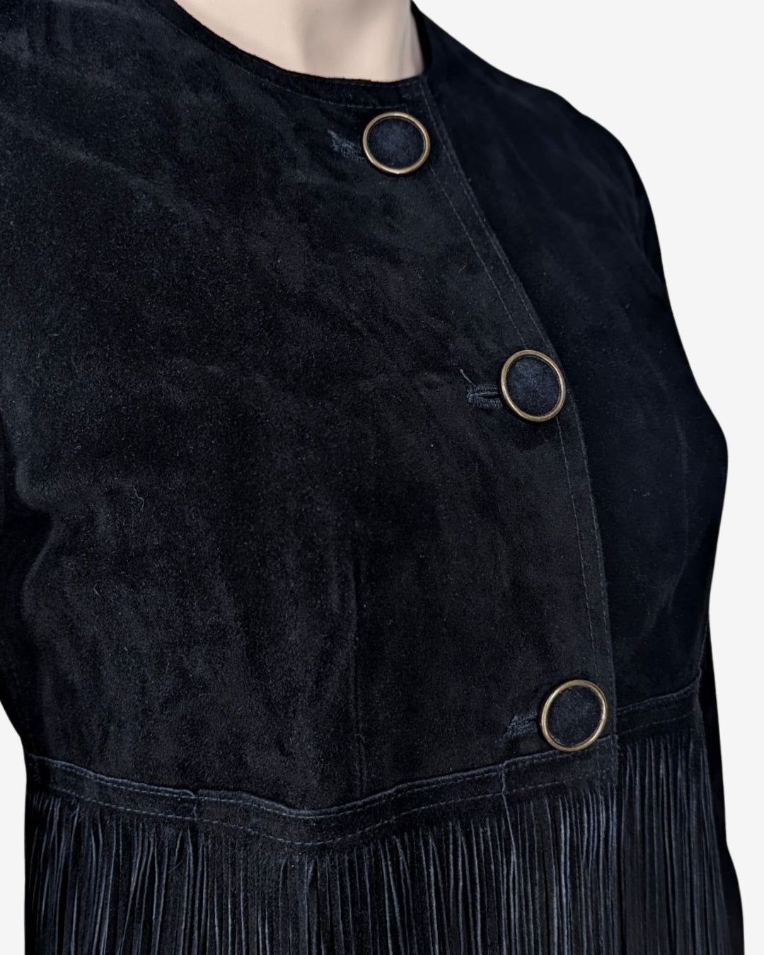 Plein Sud by Faycal Amor Western Suede Jacket with Fringes