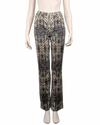 Roberto Cavalli Animal Print Jeans