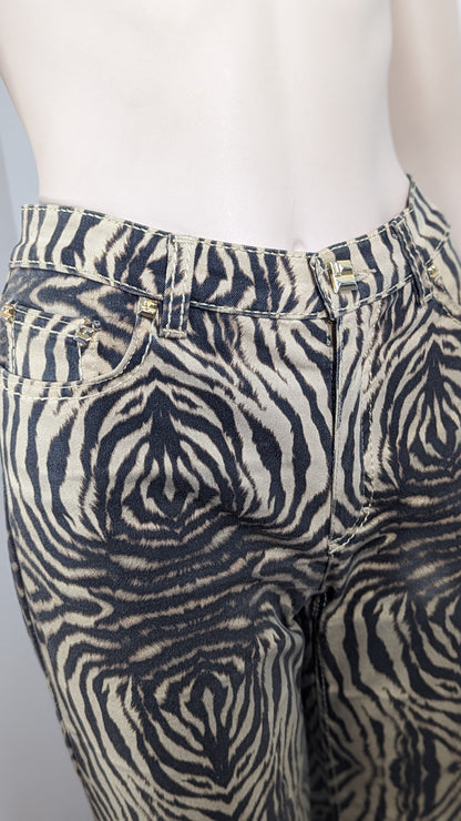 Roberto Cavalli Animal Print Jeans