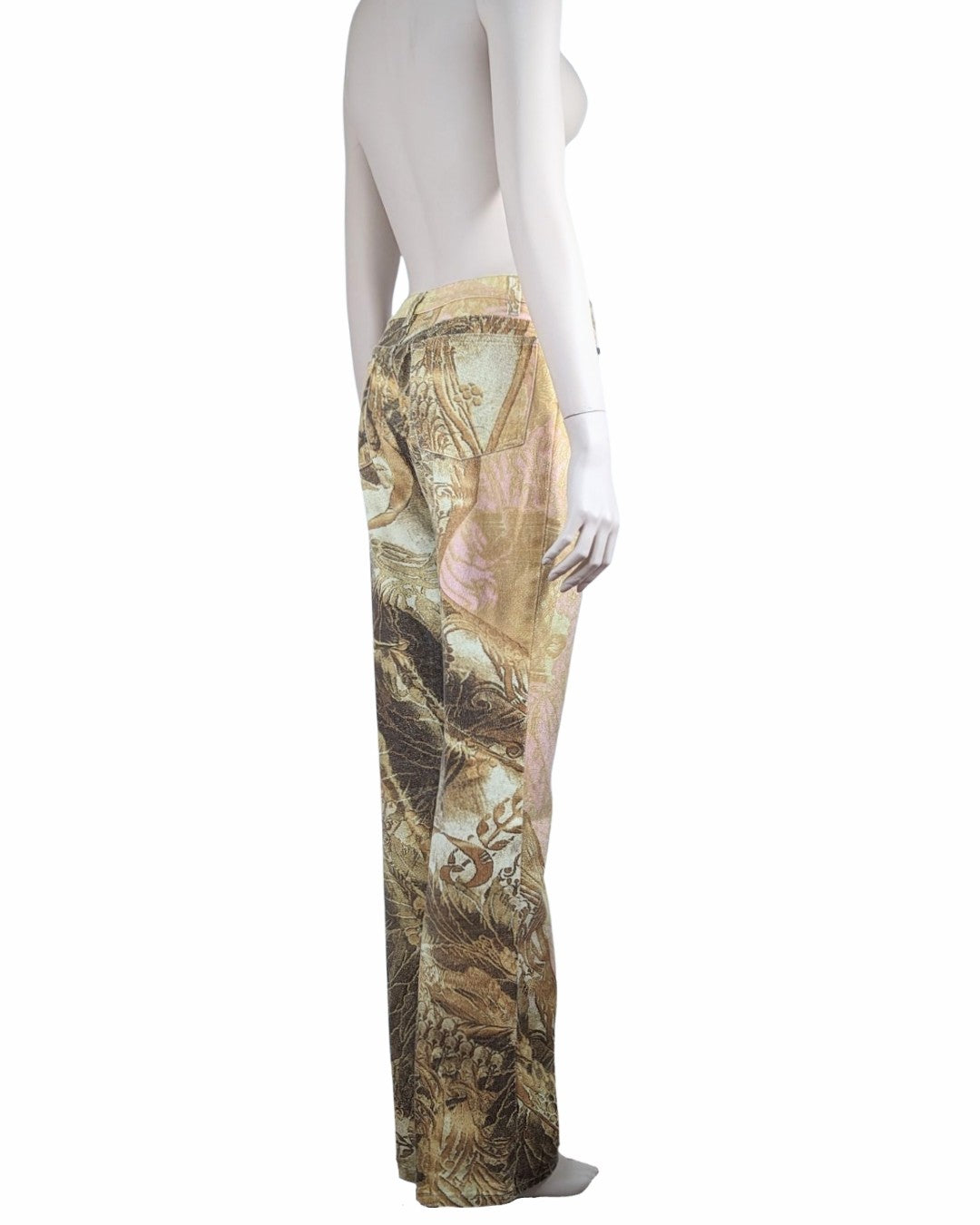 Roberto Cavalli F/W 2001 Gold Leaf Jeans