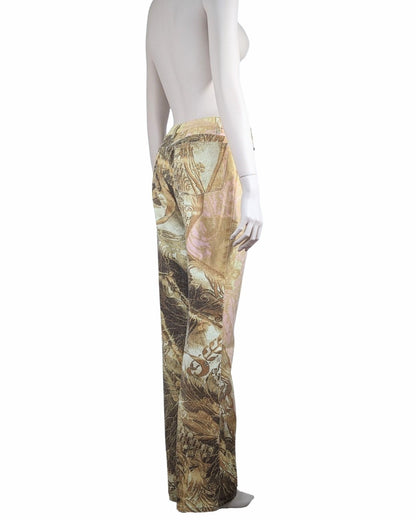 Roberto Cavalli F/W 2001 Gold Leaf Jeans