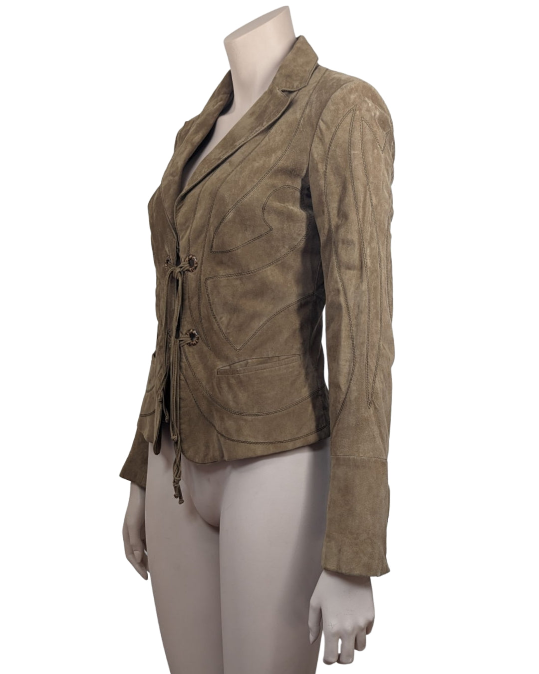 Roberto Cavalli Butterfly Suede Leather Jacket at Soirvintage