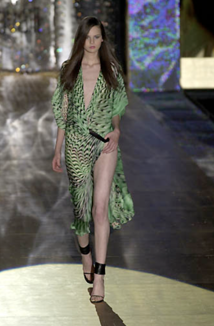 Roberto Cavalli S/S 2001 Runway Silk Dress at SoirVintage