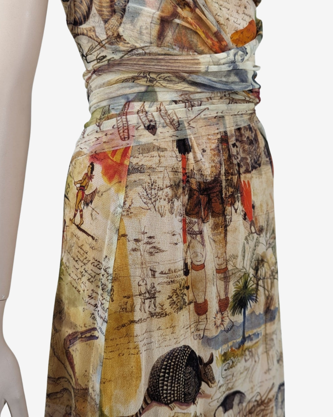 Jean Paul Gaultier Soleil Tribal Mesh Dress