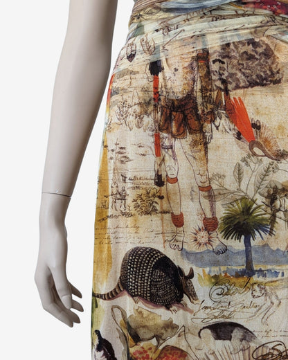 Jean Paul Gaultier Soleil Tribal Mesh Dress