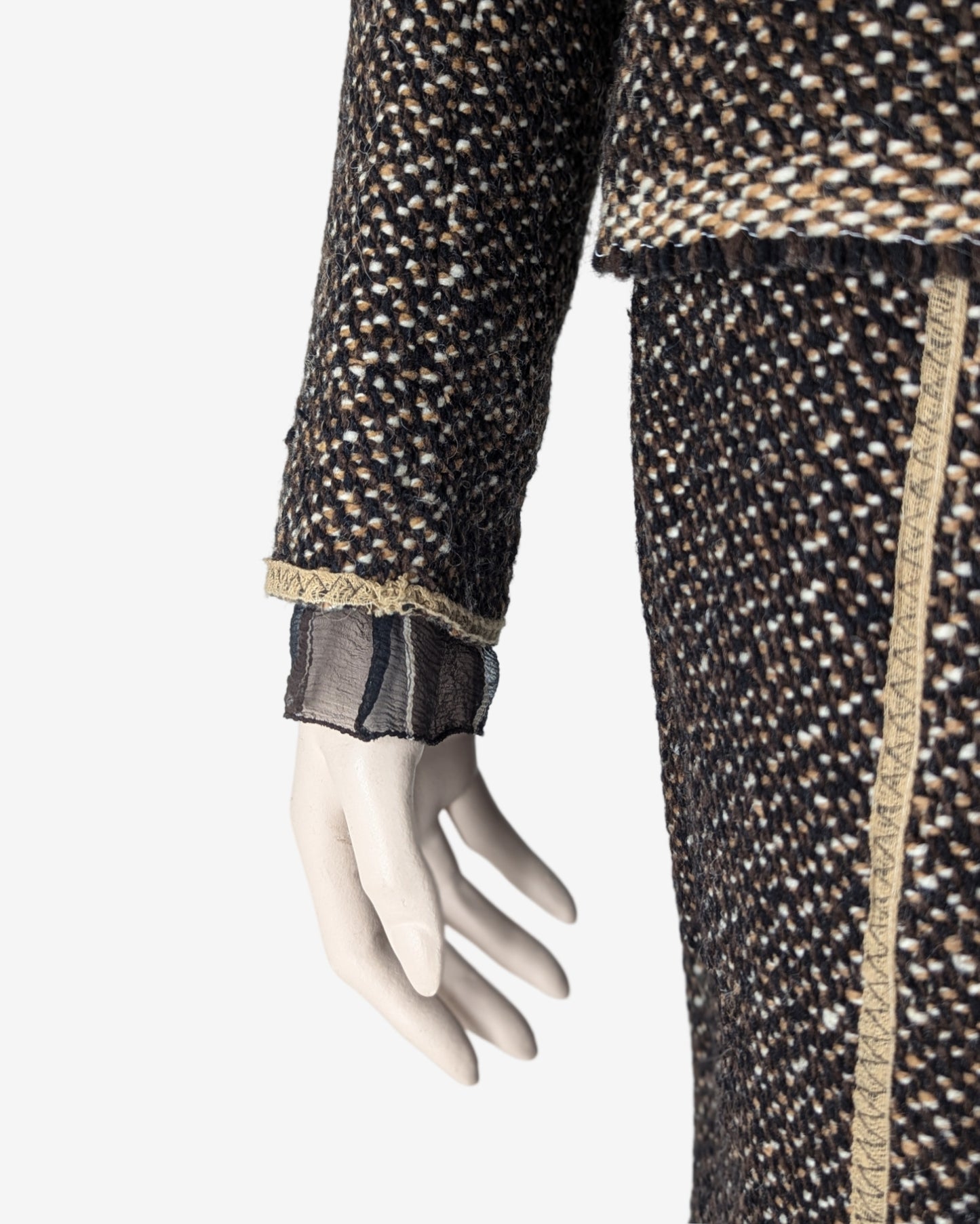 Prada F/W 2000 Tweed Woolen Suit Skirt