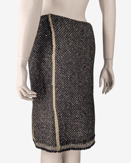 Prada F/W 2000 Tweed Woolen Suit Skirt