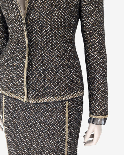 Prada F/W 2000 Tweed Woolen Suit Skirt