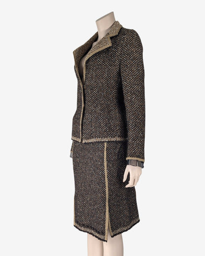 Prada F/W 2000 Tweed Woolen Suit Skirt