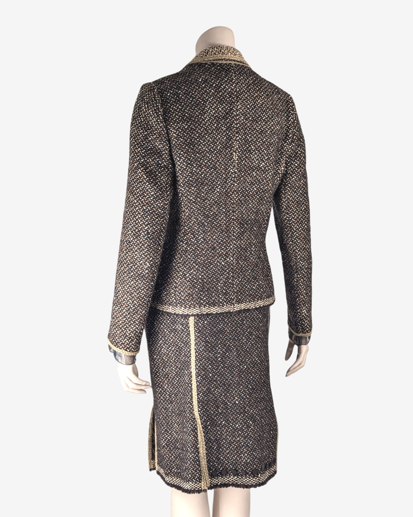 Prada F/W 2000 Tweed Woolen Suit Skirt