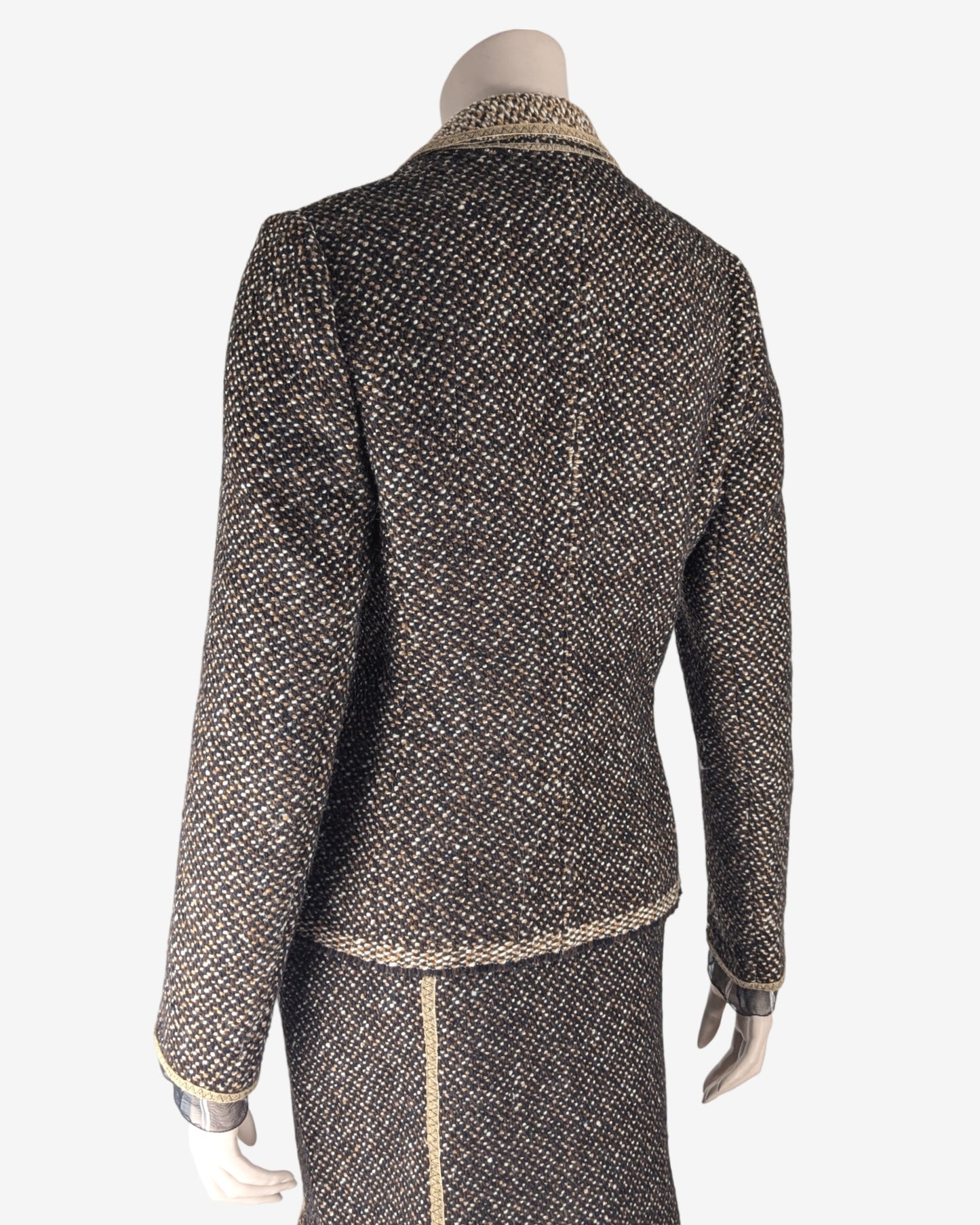 Prada F/W 2000 Tweed Woolen Suit Skirt