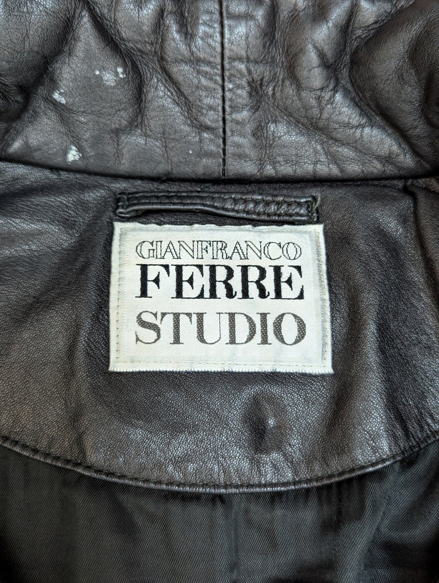 Gianfranco Ferré Mid Length Quilted Panel Ribbed Leather Bombers