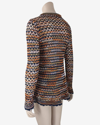 Missoni Sheer Crochet Knit Top