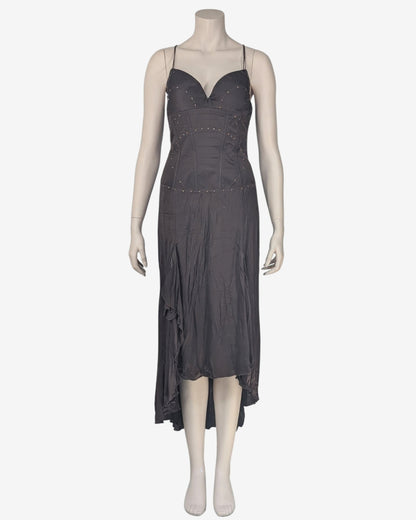 Just Cavalli Chocolate silk Maxi Dress