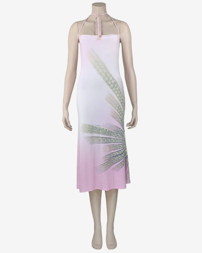 Roberto Cavalli S/S 2000 Iconic Print Bodycon Maxi Dress