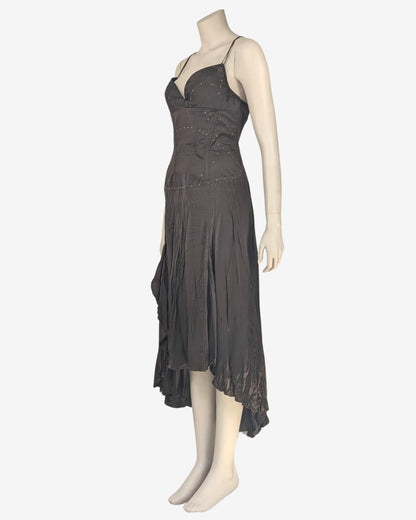 Just Cavalli Chocolate silk Maxi Dress