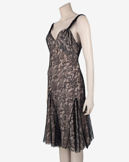 John Galliano laces Backless Midi Dress