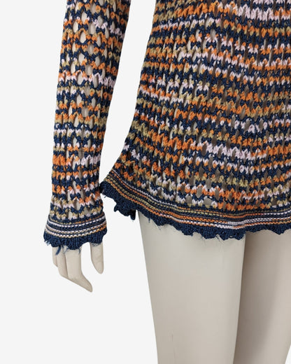 Missoni Sheer Crochet Knit Top