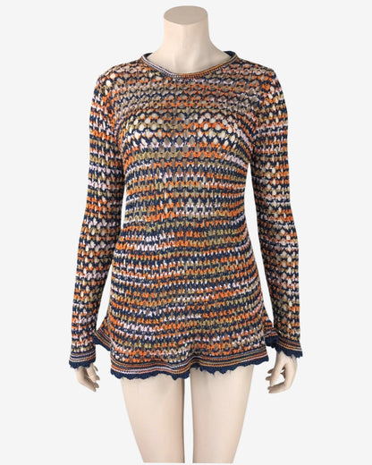 Missoni Sheer Crochet Knit Top