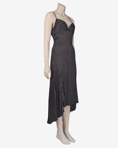 Just Cavalli Chocolate silk Maxi Dress