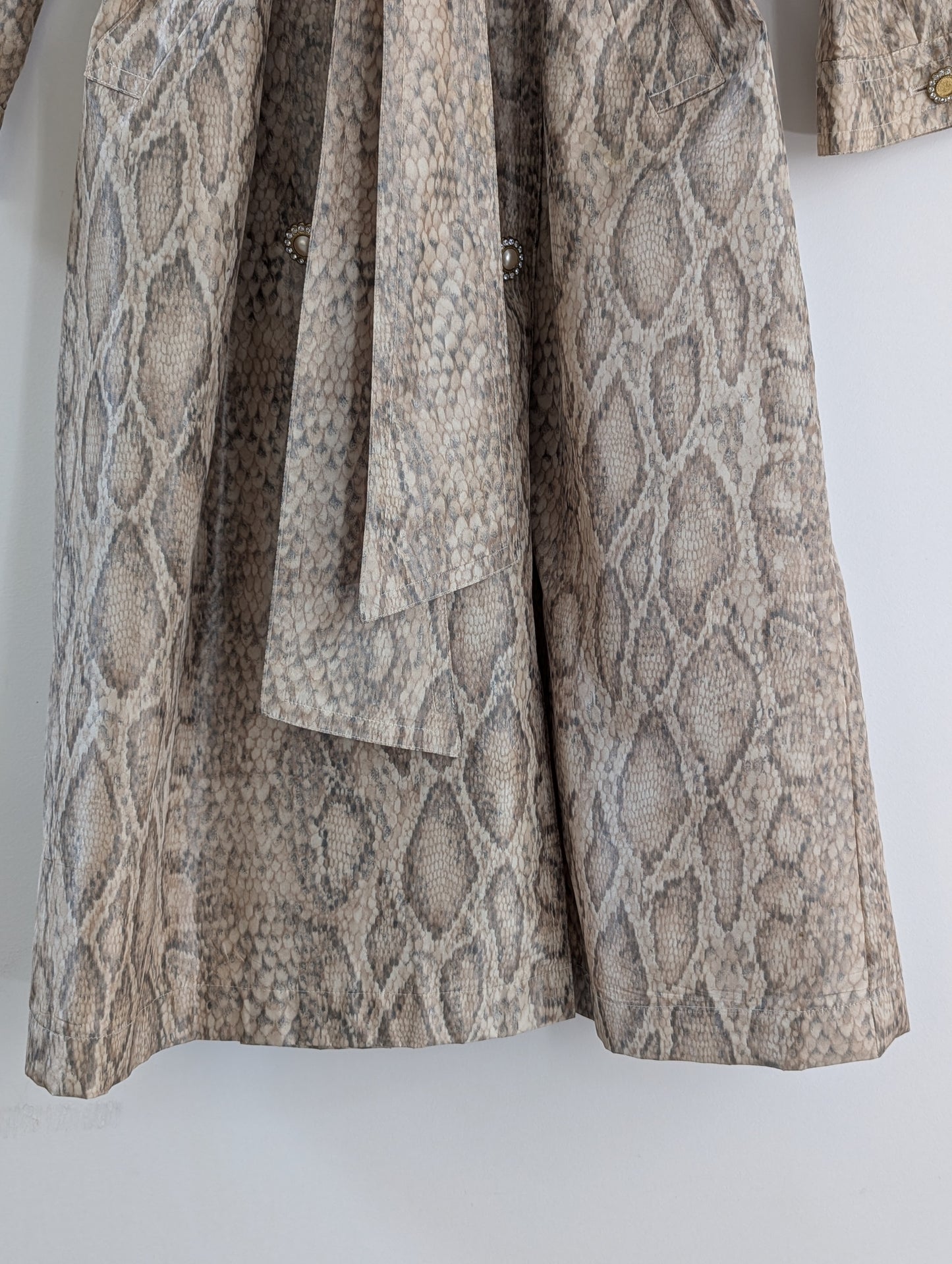 Escada Snake Print Silk Trench