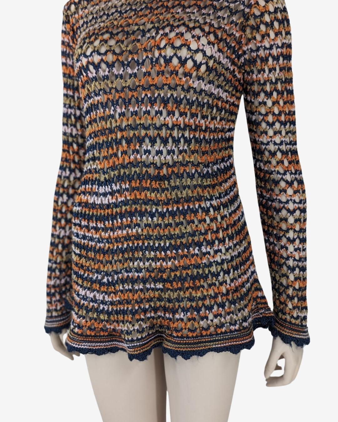 Missoni Sheer Crochet Knit Top